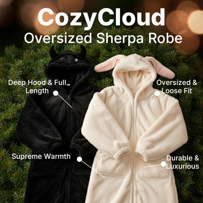CozyCloud Oversized Sherpa Robe