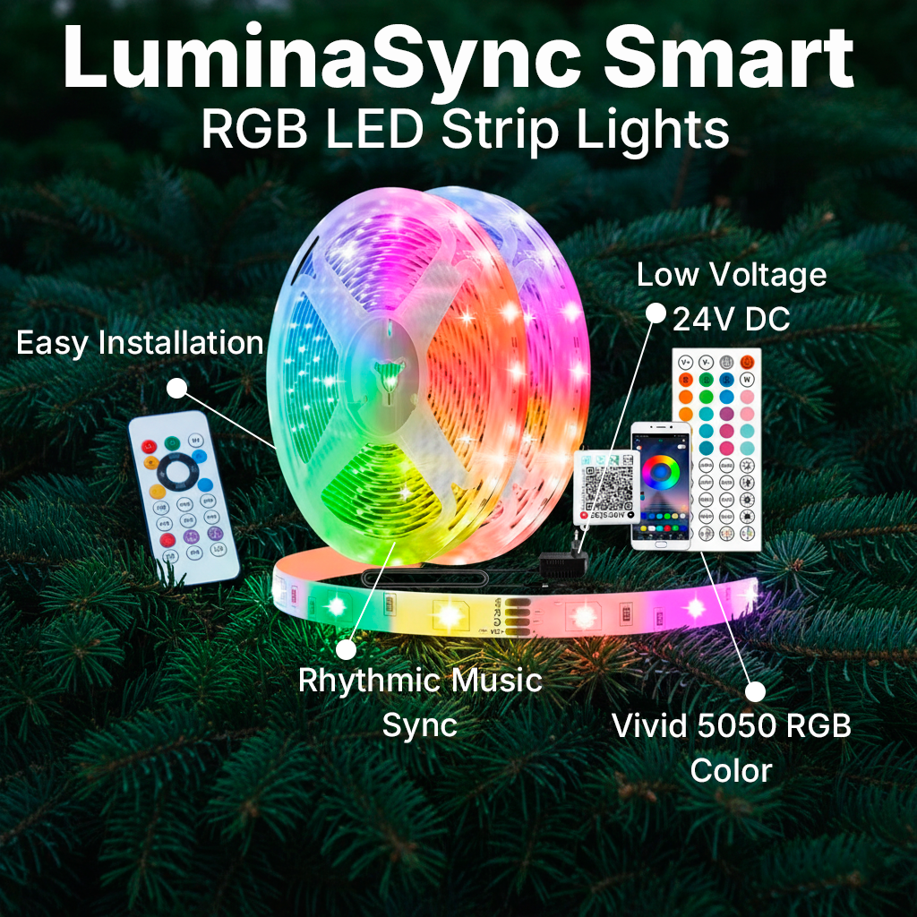 LuminaSynс Music-Activated Smart RGB LED Strip Lights