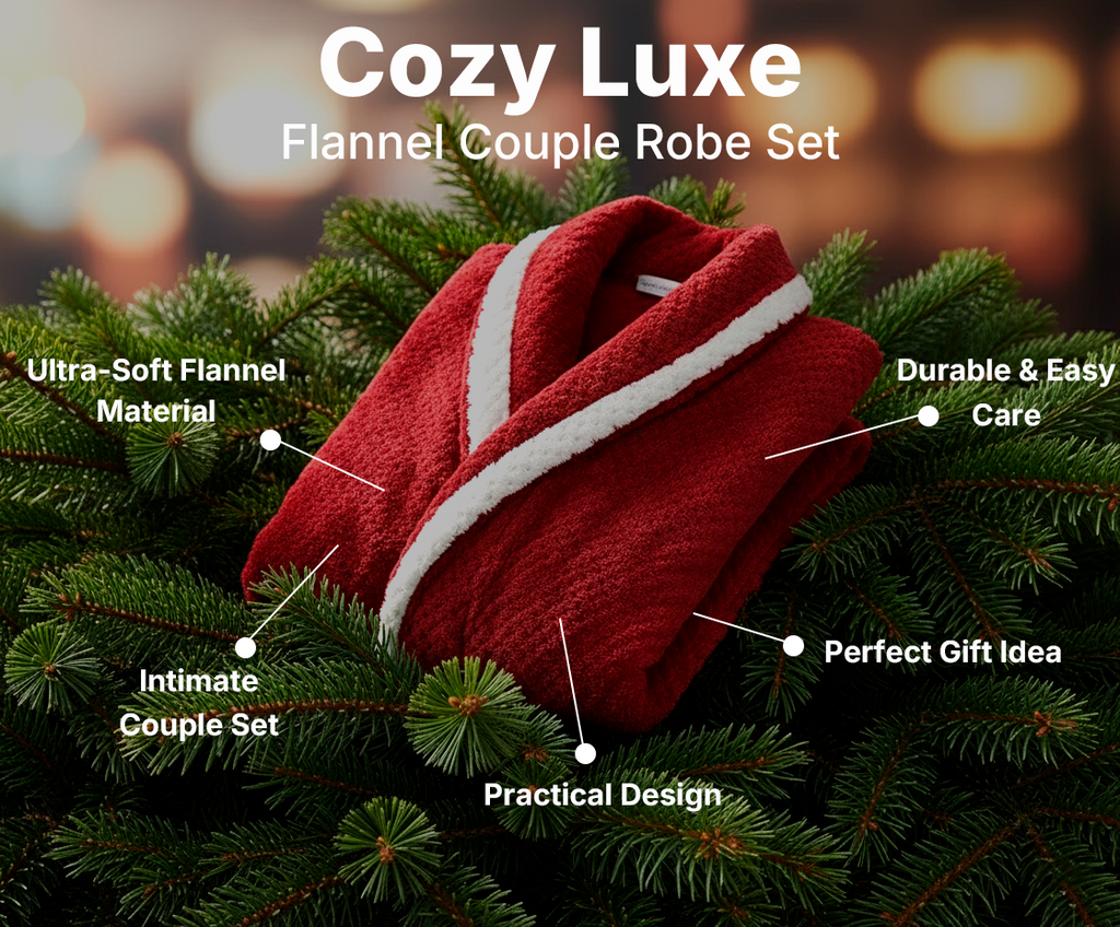 Cozy Luxe Flannel Couple Robe Set