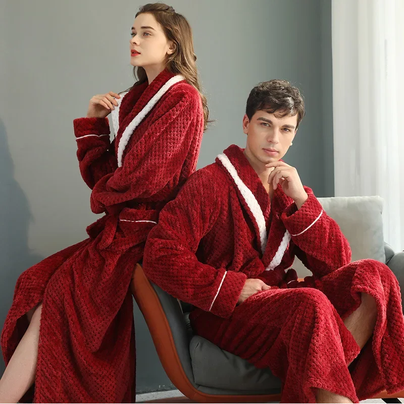 Cozy Luxe Flannel Couple Robe Set