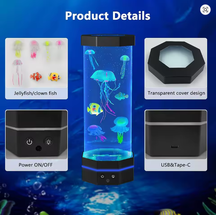 AquaGlow Jellyfish Lamp